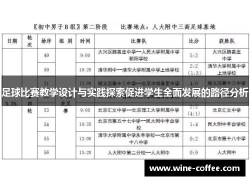 足球比赛教学设计与实践探索促进学生全面发展的路径分析